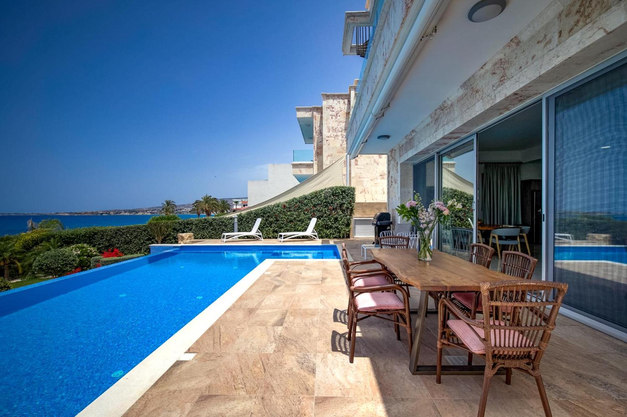 Olymp Luxury Villa D - Luxury Escape With Direct Beach Access And Unique Sunsets Paphos Kültér fotó